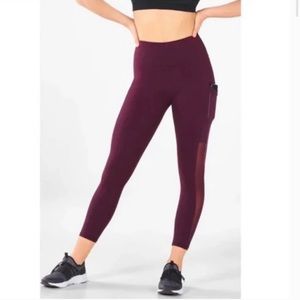 2 for $25 - Fabletics Plum High Waist Power Hold Crop Leggings